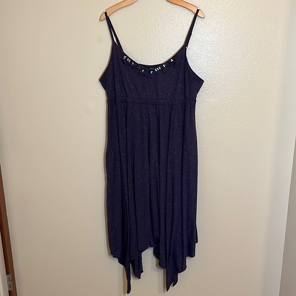 Simply Vera Vera Wang Spaghetti Strap Asymmetrical Purple Dress - Picture 1 of 15